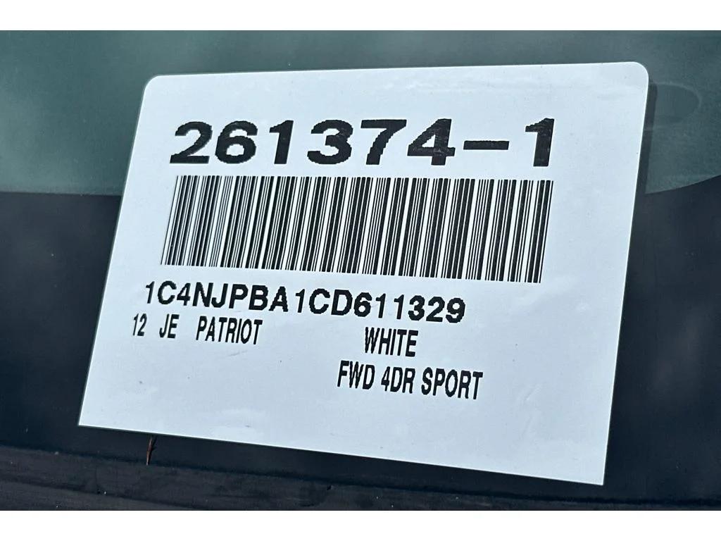 jeep patriot 2012 1C4NJPBA1CD611329 image jeep patriot 2012 1C4NJPBA1CD611329 image