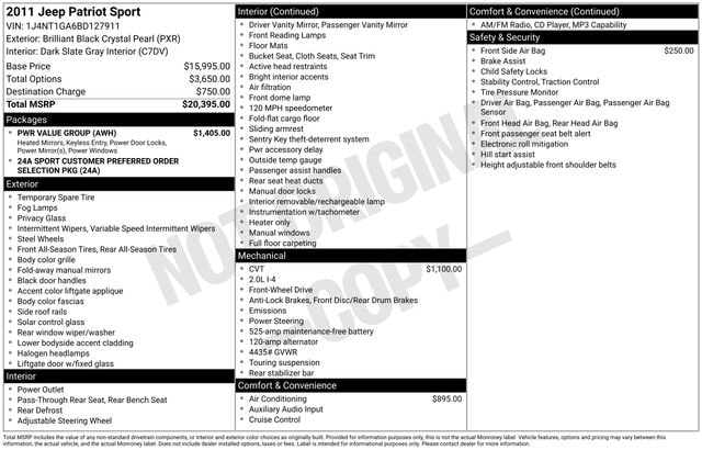 jeep patriot 2011 1J4NT1GA6BD127911 image jeep patriot 2011 1J4NT1GA6BD127911 image