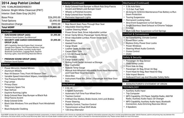 jeep patriot 2014 1C4NJRCBXED908251 image jeep patriot 2014 1C4NJRCBXED908251 image