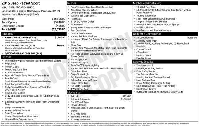 jeep patriot 2015 1C4NJPBB9FD410436 image jeep patriot 2015 1C4NJPBB9FD410436 image