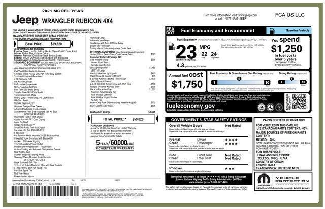 jeep wrangler 2021 1C4HJXCN5MW851875 image jeep wrangler 2021 1C4HJXCN5MW851875 image