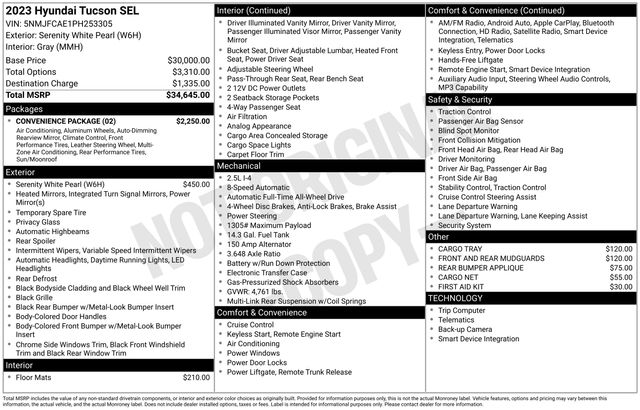 hyundai tucson 2023 5NMJFCAE1PH253305 image hyundai tucson 2023 5NMJFCAE1PH253305 image