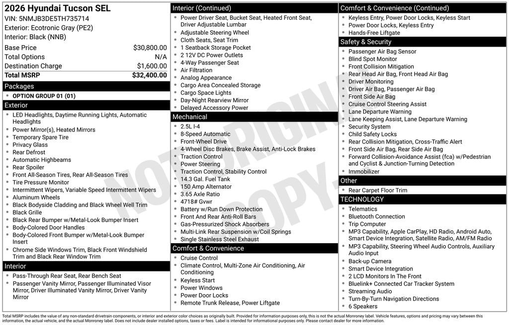 hyundai tucson 2026 5NMJB3DE5TH735714 image hyundai tucson 2026 5NMJB3DE5TH735714 image