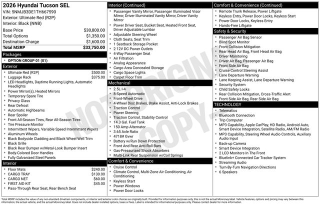 hyundai tucson 2026 5NMJB3DE1TH667590 image hyundai tucson 2026 5NMJB3DE1TH667590 image