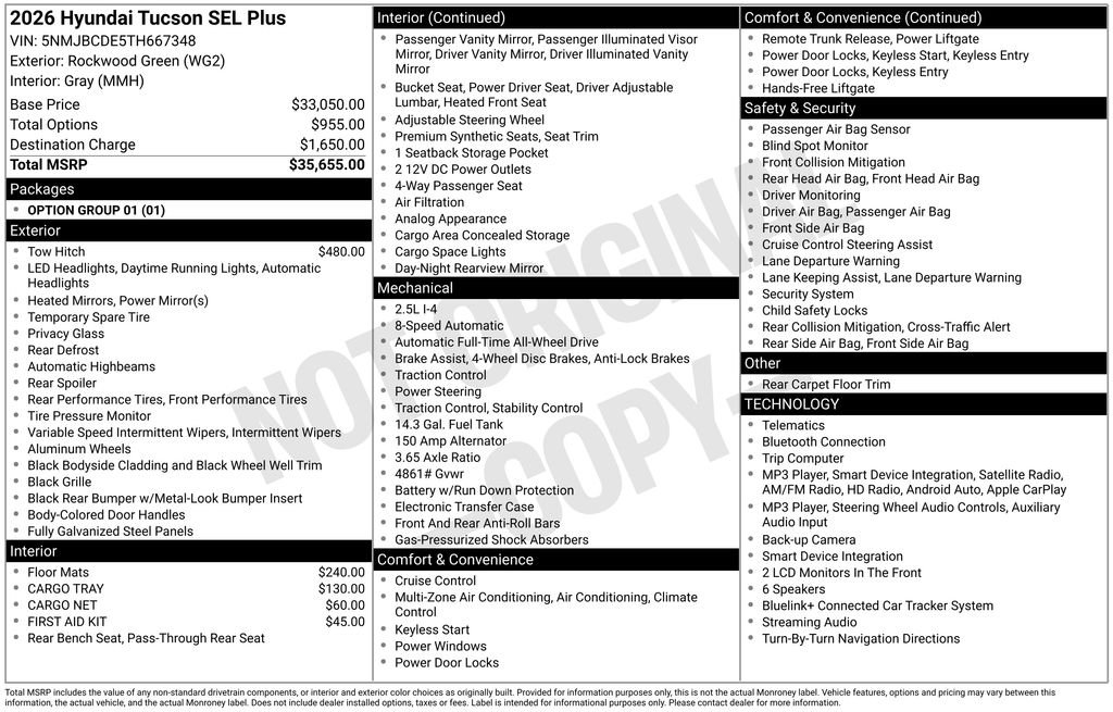 hyundai tucson 2026 5NMJBCDE5TH667348 image hyundai tucson 2026 5NMJBCDE5TH667348 image