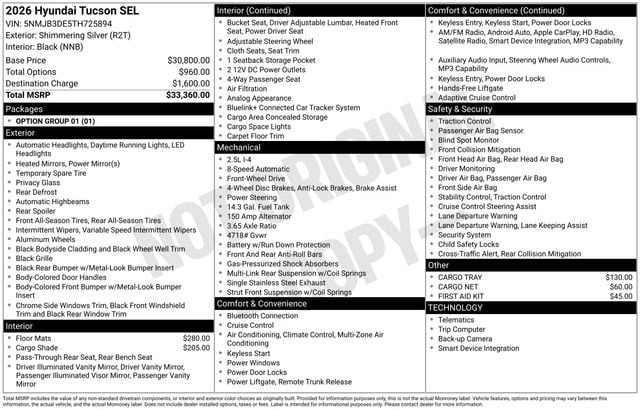hyundai tucson 2026 5NMJB3DE5TH725894 image hyundai tucson 2026 5NMJB3DE5TH725894 image