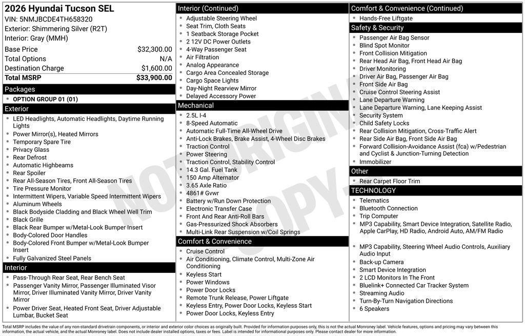 hyundai tucson 2026 5NMJBCDE4TH658320 image hyundai tucson 2026 5NMJBCDE4TH658320 image