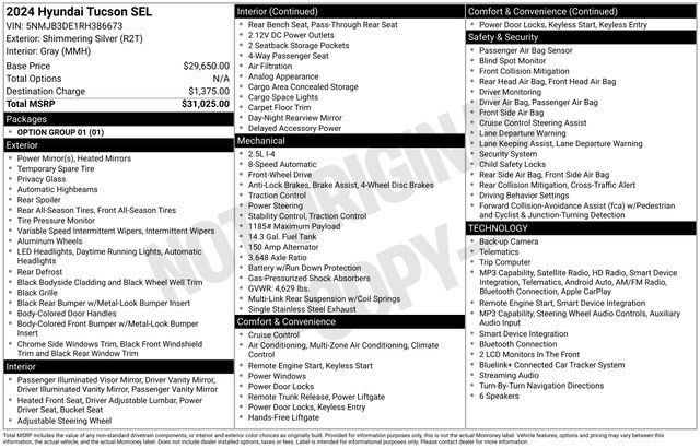 hyundai tucson 2024 5NMJB3DE1RH386673 image hyundai tucson 2024 5NMJB3DE1RH386673 image