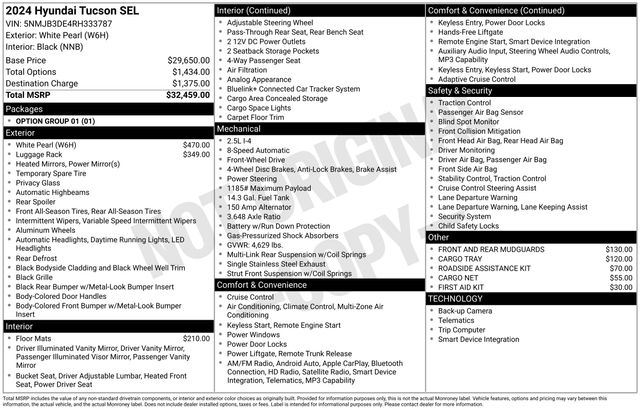 hyundai tucson 2024 5NMJB3DE4RH333787 image hyundai tucson 2024 5NMJB3DE4RH333787 image
