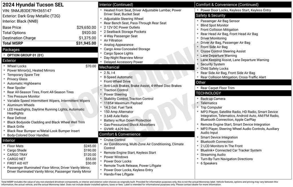 hyundai tucson 2024 5NMJB3DE7RH365147 image hyundai tucson 2024 5NMJB3DE7RH365147 image