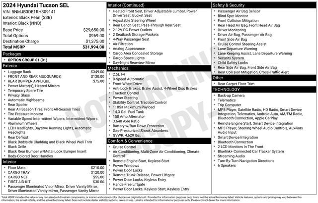 hyundai tucson 2024 5NMJB3DE1RH309141 image hyundai tucson 2024 5NMJB3DE1RH309141 image