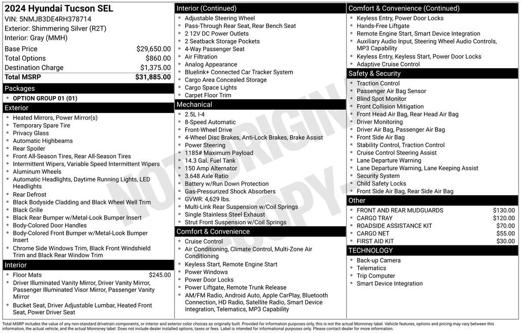 hyundai tucson 2024 5NMJB3DE4RH378714 image hyundai tucson 2024 5NMJB3DE4RH378714 image