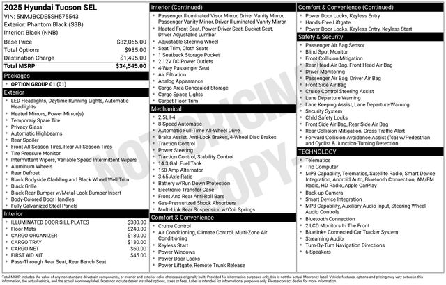 hyundai tucson 2025 5NMJBCDE5SH575543 image hyundai tucson 2025 5NMJBCDE5SH575543 image