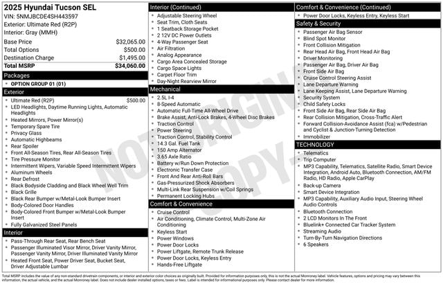 hyundai tucson 2025 5NMJBCDE4SH443597 image hyundai tucson 2025 5NMJBCDE4SH443597 image