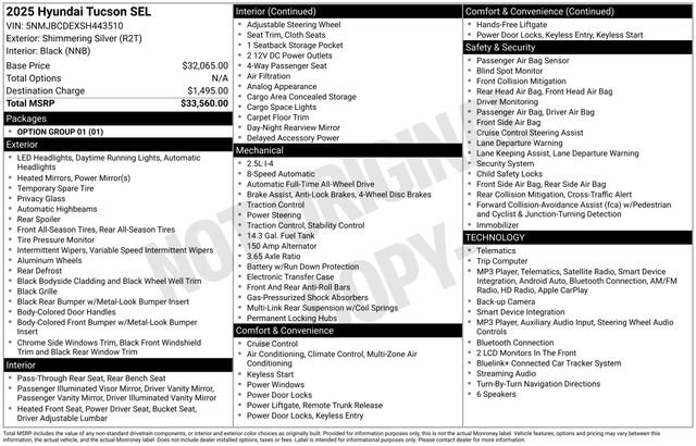 hyundai tucson 2025 5NMJBCDEXSH443510 image hyundai tucson 2025 5NMJBCDEXSH443510 image