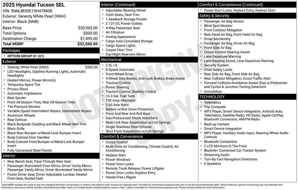 hyundai tucson 2025 5NMJB3DE1SH478808 image hyundai tucson 2025 5NMJB3DE1SH478808 image