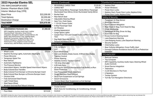 hyundai elantra 2023 KMHLS4AG8PU416502 image hyundai elantra 2023 KMHLS4AG8PU416502 image
