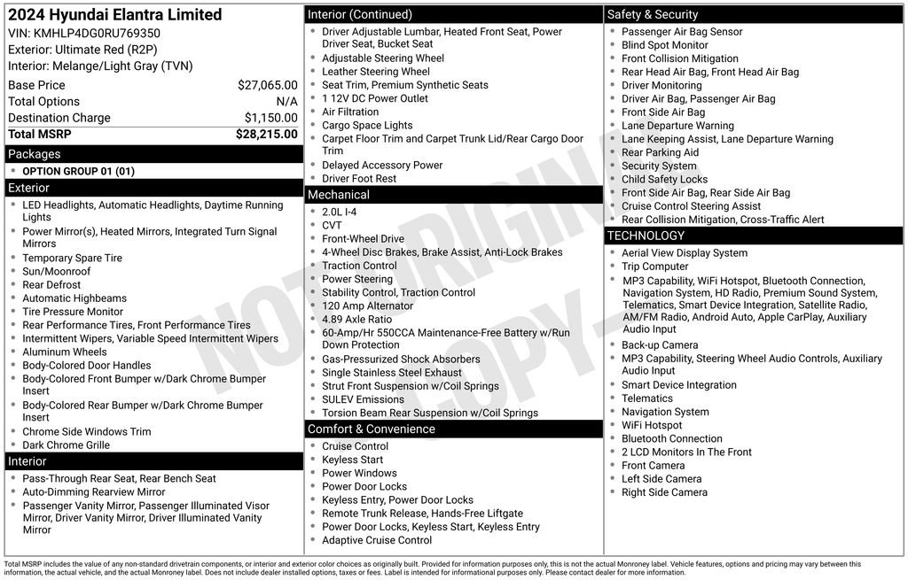 hyundai elantra 2024 KMHLP4DG0RU769350 image hyundai elantra 2024 KMHLP4DG0RU769350 image