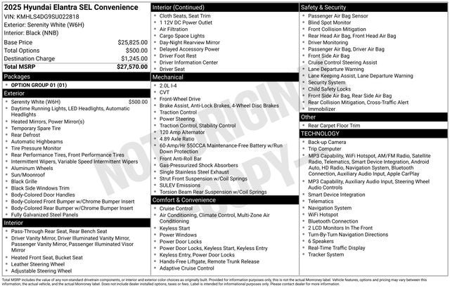 hyundai elantra 2025 KMHLS4DG9SU022818 image hyundai elantra 2025 KMHLS4DG9SU022818 image