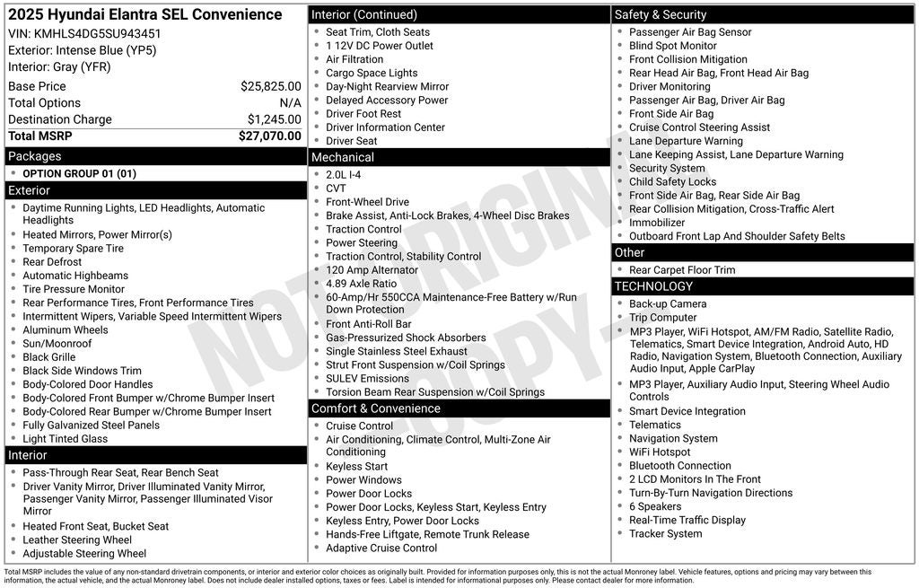 hyundai elantra 2025 KMHLS4DG5SU943451 image hyundai elantra 2025 KMHLS4DG5SU943451 image