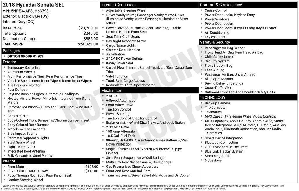 hyundai sonata 2018 5NPE34AF3JH637931 image hyundai sonata 2018 5NPE34AF3JH637931 image
