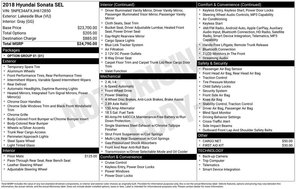 hyundai sonata 2018 5NPE34AFXJH612850 image hyundai sonata 2018 5NPE34AFXJH612850 image