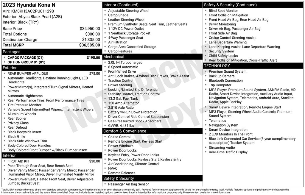 hyundai kona 2023 KM8KH3AC2PU011298 image hyundai kona 2023 KM8KH3AC2PU011298 image