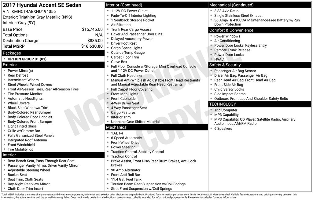 hyundai accent 2017 KMHCT4AEXHU194056 image