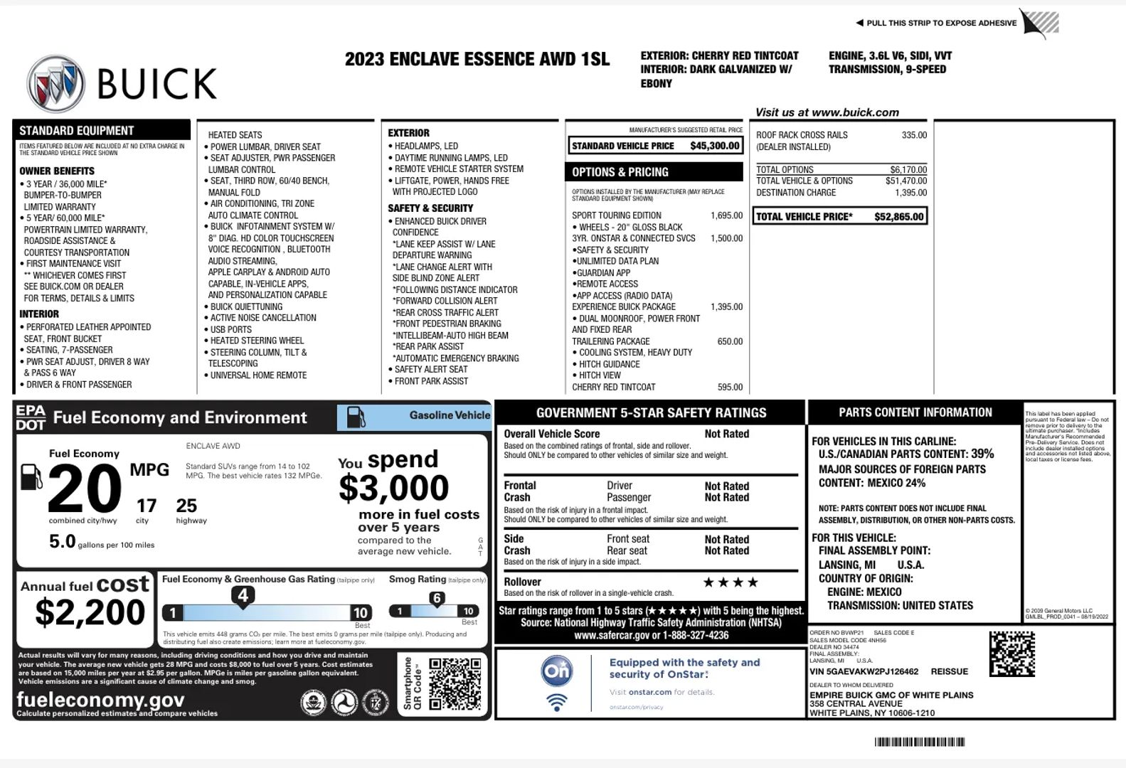 buick enclave 2023 5GAEVAKW2PJ126462 image buick enclave 2023 5GAEVAKW2PJ126462 image