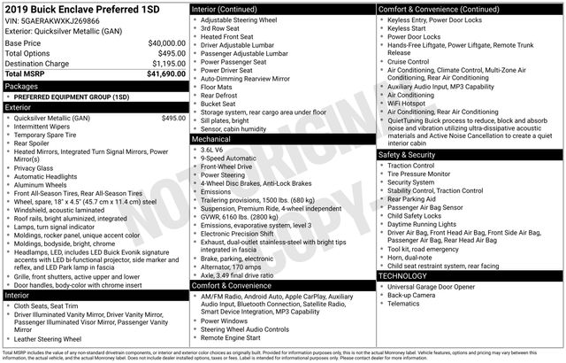 buick enclave 2019 5GAERAKWXKJ269866 image buick enclave 2019 5GAERAKWXKJ269866 image
