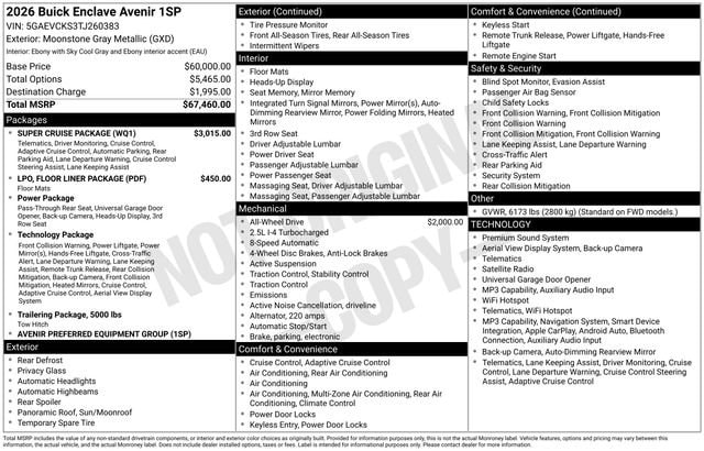 buick enclave 2026 5GAEVCKS3TJ260383 image buick enclave 2026 5GAEVCKS3TJ260383 image