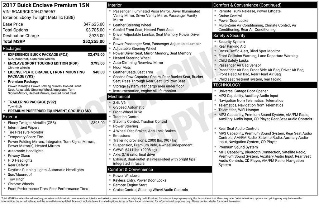 buick enclave 2017 5GAKRCKD0HJ296967 image buick enclave 2017 5GAKRCKD0HJ296967 image