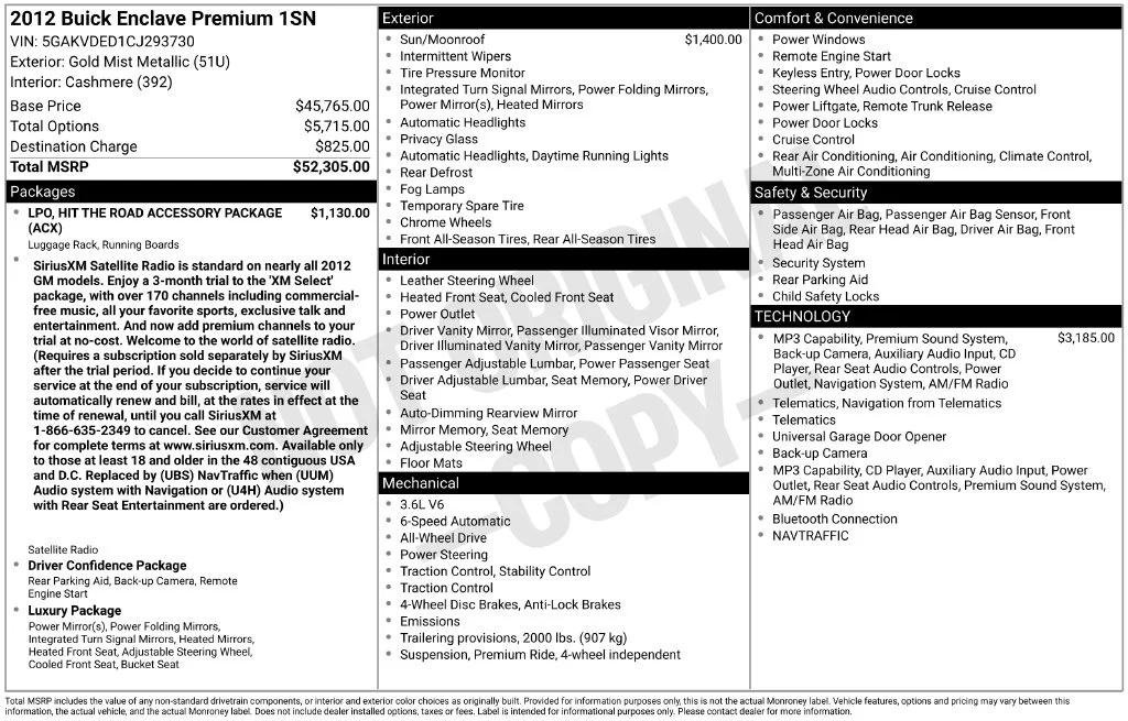 buick enclave 2012 5GAKVDED1CJ293730 image buick enclave 2012 5GAKVDED1CJ293730 image