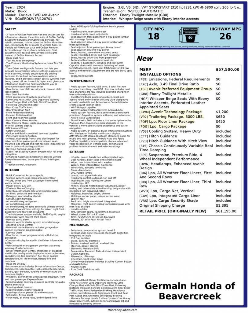 buick enclave 2024 5GAERDKW7RJ120701 image buick enclave 2024 5GAERDKW7RJ120701 image