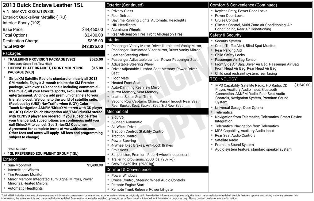 buick enclave 2013 5GAKVCKD3DJ139830 image buick enclave 2013 5GAKVCKD3DJ139830 image