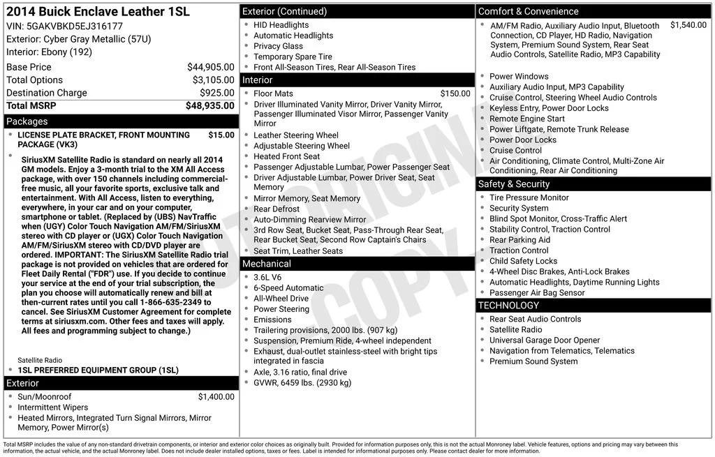 buick enclave 2014 5GAKVBKD5EJ316177 image buick enclave 2014 5GAKVBKD5EJ316177 image