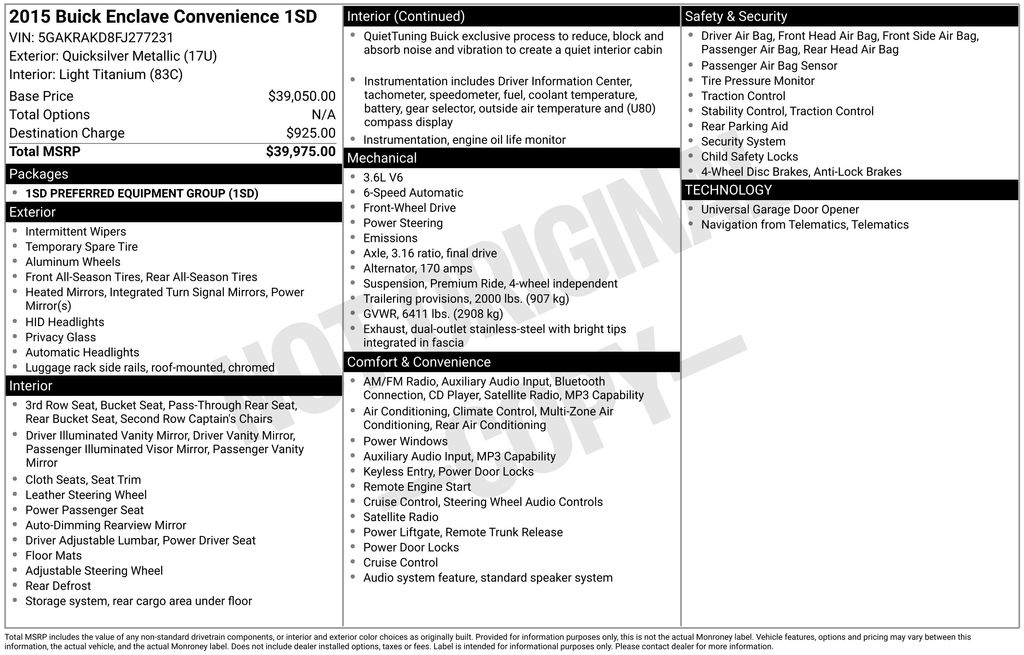 buick enclave 2015 5GAKRAKD8FJ277231 image buick enclave 2015 5GAKRAKD8FJ277231 image