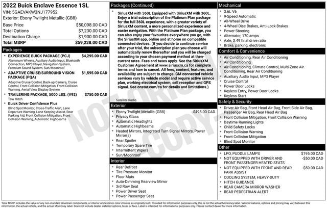 buick enclave 2022 5GAEVAKW3NJ177952 image buick enclave 2022 5GAEVAKW3NJ177952 image