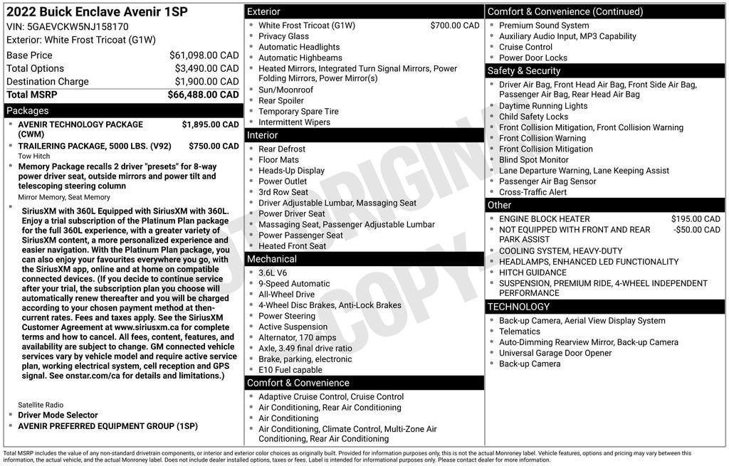 buick enclave 2022 5GAEVCKW5NJ158170 image buick enclave 2022 5GAEVCKW5NJ158170 image