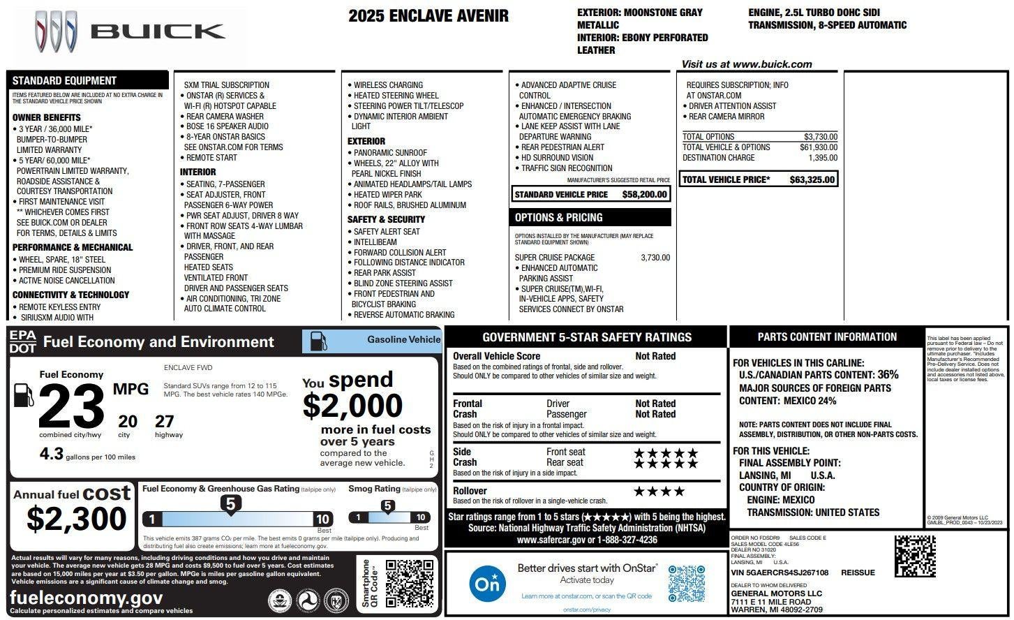 buick enclave 2025 5GAERCRS4SJ267108 image buick enclave 2025 5GAERCRS4SJ267108 image