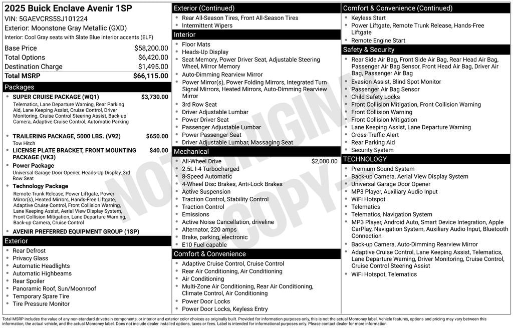 buick enclave 2025 5GAEVCRS5SJ101224 image buick enclave 2025 5GAEVCRS5SJ101224 image