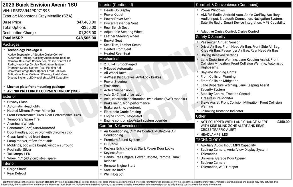 buick envision 2023 LRBFZSR44PD071995 image buick envision 2023 LRBFZSR44PD071995 image