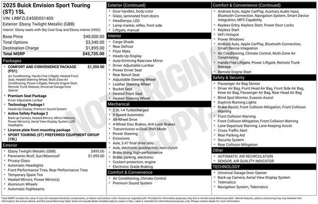 buick envision 2025 LRBFZLE45SD031400 image buick envision 2025 LRBFZLE45SD031400 image