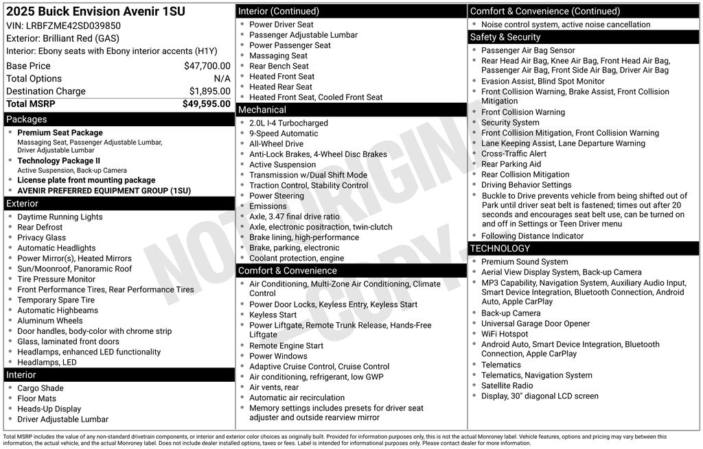 buick envision 2025 LRBFZME42SD039850 image buick envision 2025 LRBFZME42SD039850 image