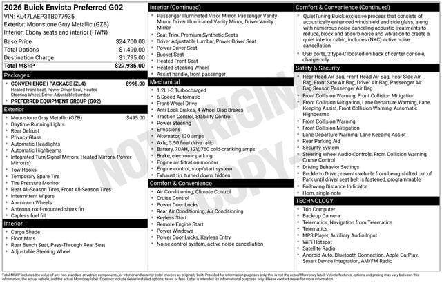 buick envista 2026 KL47LAEP3TB077935 image buick envista 2026 KL47LAEP3TB077935 image