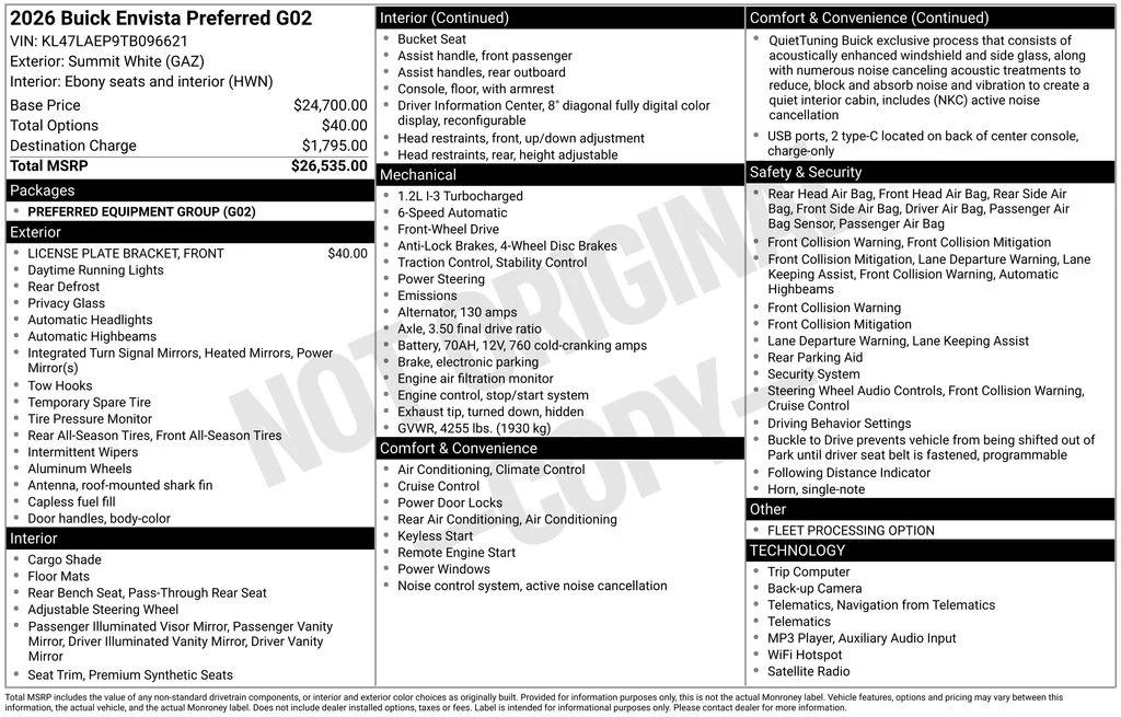 buick envista 2026 KL47LAEP9TB096621 image buick envista 2026 KL47LAEP9TB096621 image