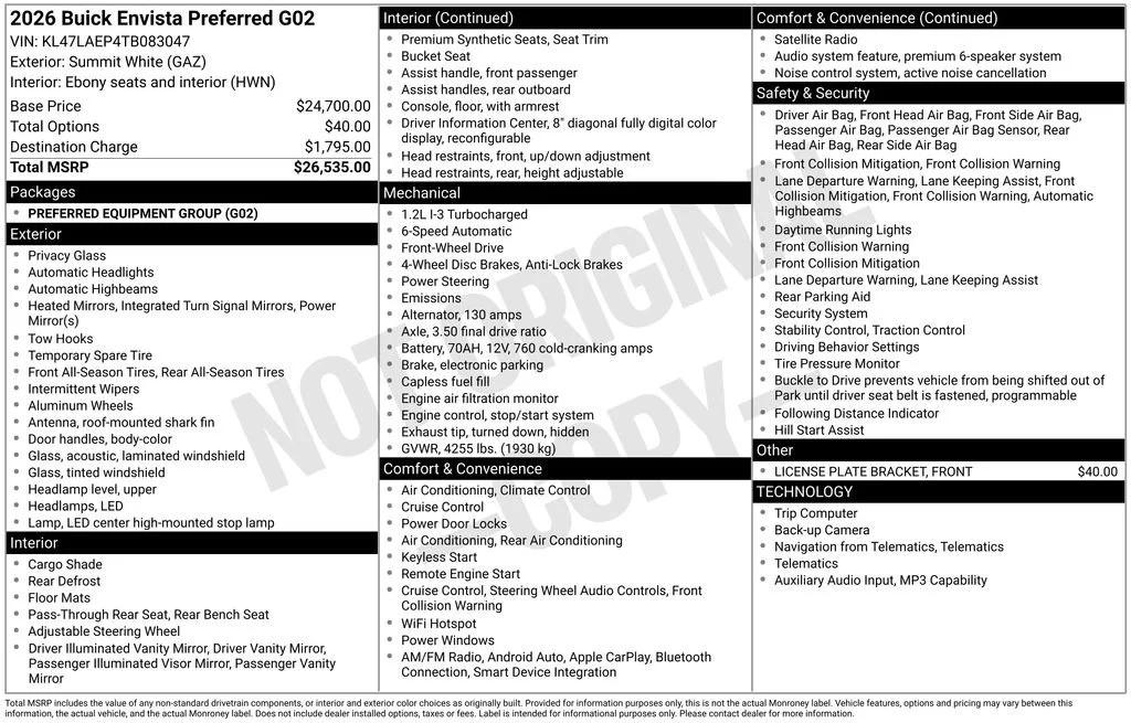 buick envista 2026 KL47LAEP4TB083047 image buick envista 2026 KL47LAEP4TB083047 image