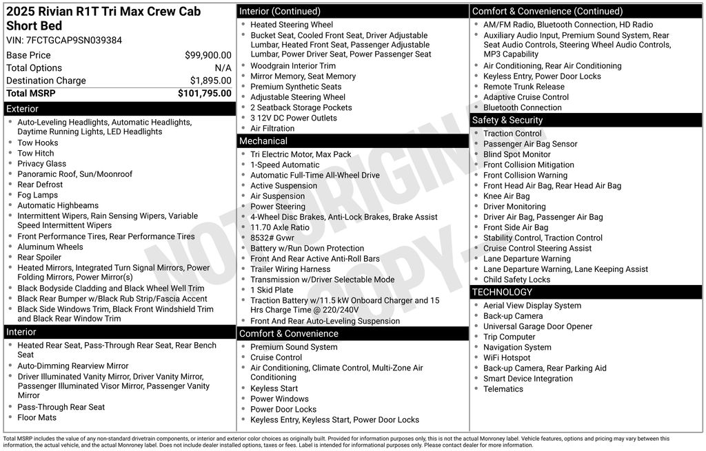 rivian r1t 2025 7FCTGCAP9SN039384 image rivian r1t 2025 7FCTGCAP9SN039384 image