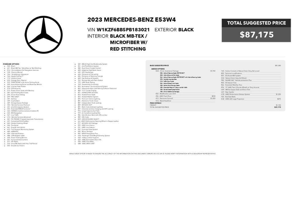 mercedes-benz e-class 2023 W1KZF6BB5PB183021 image mercedes-benz e-class 2023 W1KZF6BB5PB183021 image