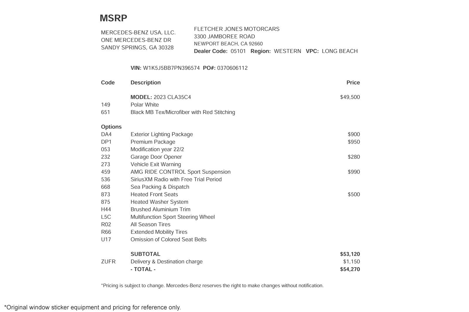 mercedes-benz cla 2023 W1K5J5BB7PN396574 image mercedes-benz cla 2023 W1K5J5BB7PN396574 image